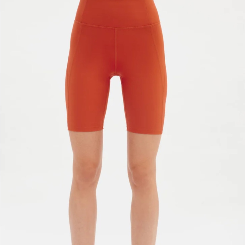 Women's High-Waisted Orange Shorts